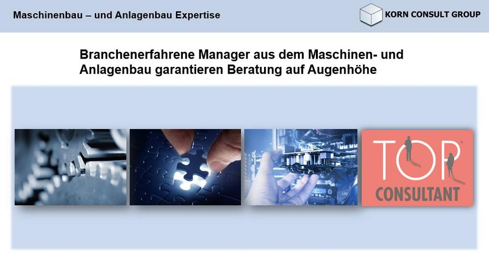 Maschinen- und Anlagenbau Expertise der KORN CONSULT GROUP