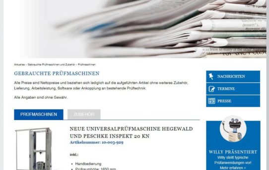 Gebrauchte Prüftechnik jetzt online