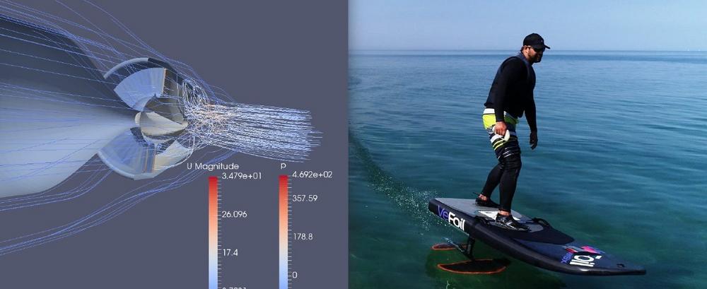 Jet Impeller Optimierung eines elektrisch angetriebenen Hydrofoil Surfboards (efoil)