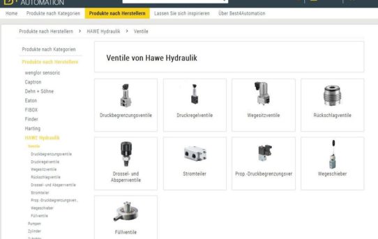 HAWE Hydraulik nutzt etablierte Online-Marktplätze für Produktvertrieb