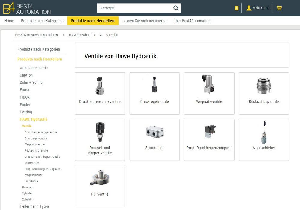 HAWE Hydraulik nutzt etablierte Online-Marktplätze für Produktvertrieb
