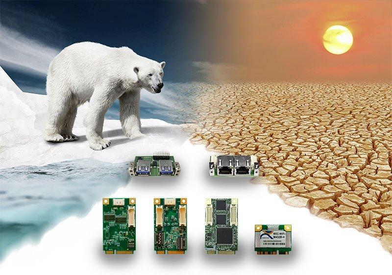 Mini PCie Karten mit erweitertem Temperaturbereich