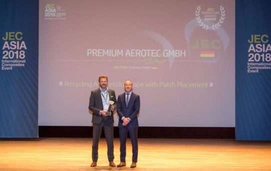 Fiber Patch Placement überzeugt erneut auf internationalen Messen und gewinnt den JEC Innovation Award in Seoul