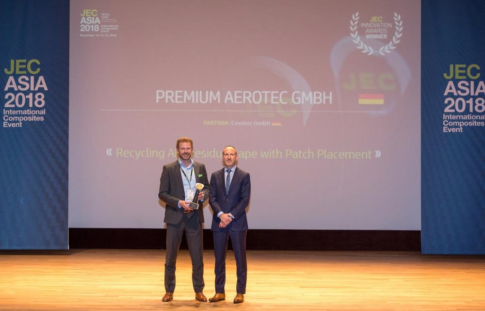 Fiber Patch Placement überzeugt erneut auf internationalen Messen und gewinnt den JEC Innovation Award in Seoul