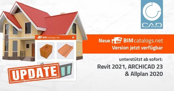 Aktualisiertes BIMcatalogs.net Plugin powered by CADENAS: BIM Objekte direkt in Revit 2021, ARCHICAD 23 & Allplan 2020 verfügbar