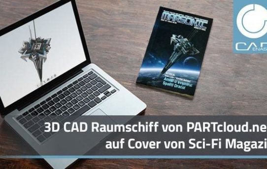 Einfach galaktisch! 3D CAD Spaceship von CADENAS PARTcloud.net auf Cover eines Science-Fiction Magazins