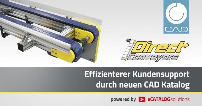 Direct Conveyors veröffentlicht 3D CAD Produktkatalog für Flachförderbänder powered by CADENAS