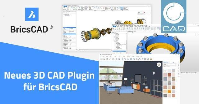 Neues BricsCAD Plugin powered by CADENAS: 3D CAD & BIM Modelle kostenlos in Konstruktionen & Planungen einfügen