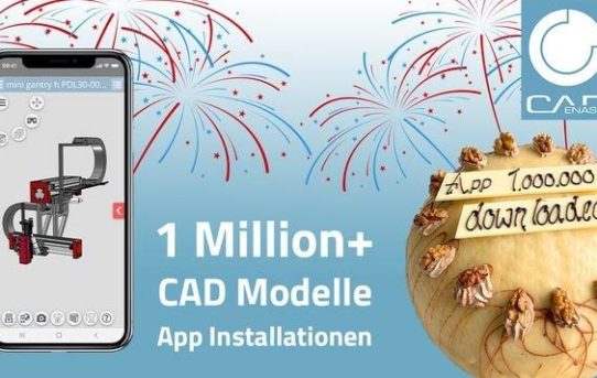 3D CAD Models Engineering App von CADENAS freut sich über 1 Million Installationen