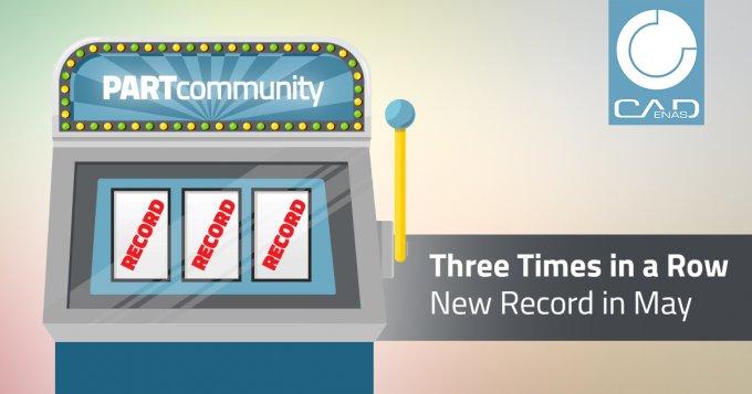 Der Triple ist perfekt: PARTcommunity glänzt drei Monate in Folge mit neuem 3D CAD Modelle Downloadrekord