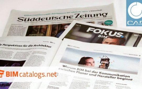 Süddeutsche Zeitung berichtet in Sonderbeilage an 300.000 Leser über BIMcatalogs.net von CADENAS