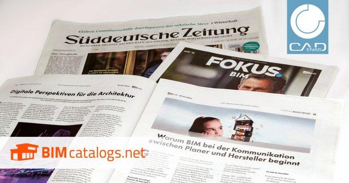 Süddeutsche Zeitung berichtet in Sonderbeilage an 300.000 Leser über BIMcatalogs.net von CADENAS
