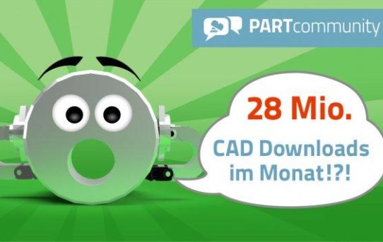Grund zum Staunen: PARTcommunity erreicht über 28 Mio. CAD Modelle Downloads pro Monat