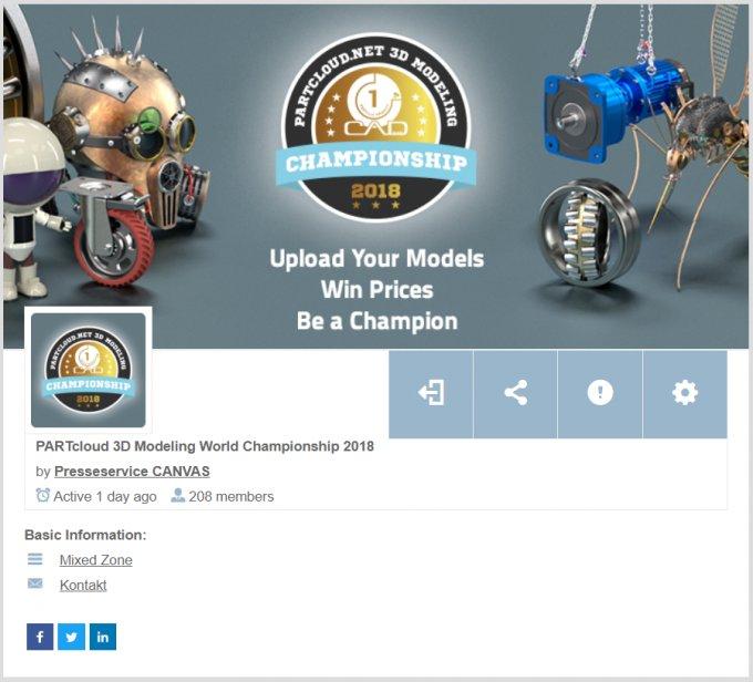 Bei neuer CADENAS Challenge 2018 so richtig abräumen: Jetzt PARTcloud.net 3D Modeling World Champion werden