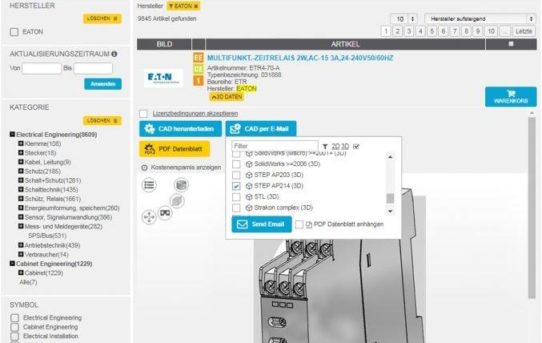 3D Daten von CADENAS jetzt im E-CAD-Portal wscaduniverse.com verfügbar
