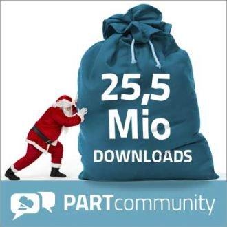 Schöne Bescherung für PARTcommunity: Neuer Downloadrekord über 25,5 Millionen