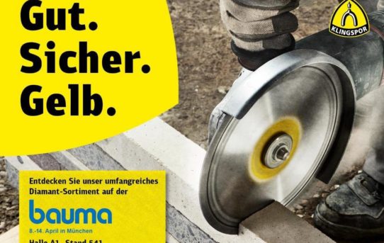 Die bauma wird gelb.