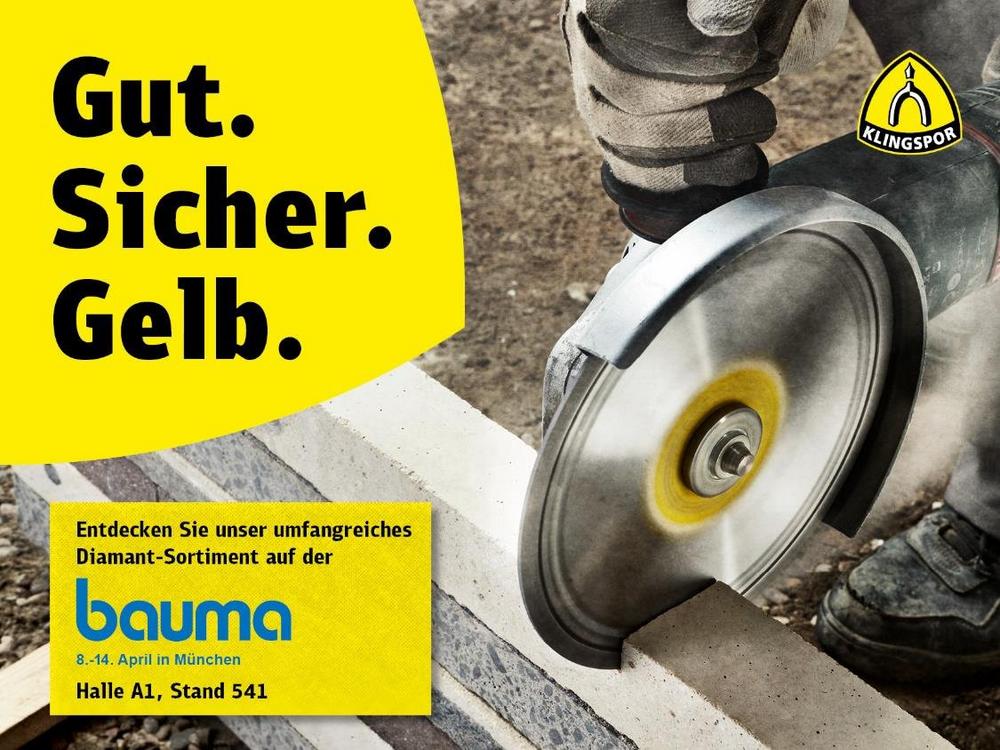 Die bauma wird gelb.