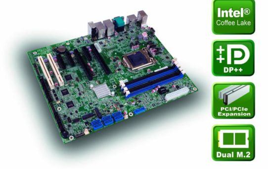 Industrielles Coffee Lake ATX Mainboard mit Dual Thunderbolt