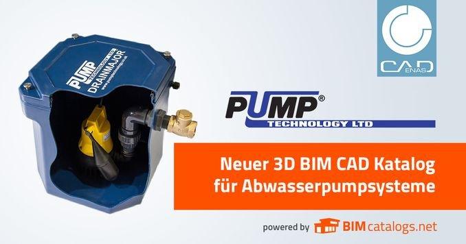 Pump Technology veröffentlicht 3D BIM Katalog für Abwasserpumpsysteme powered by CADENAS