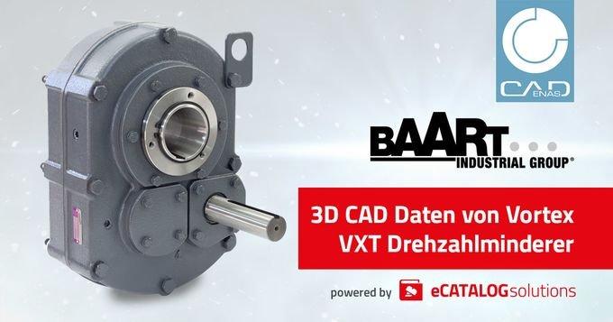 Baart Industrial Group setzt auf Produktkonfigurator powered by CADENAS für seine Drehzahlminderer-Serie Vortex VXT