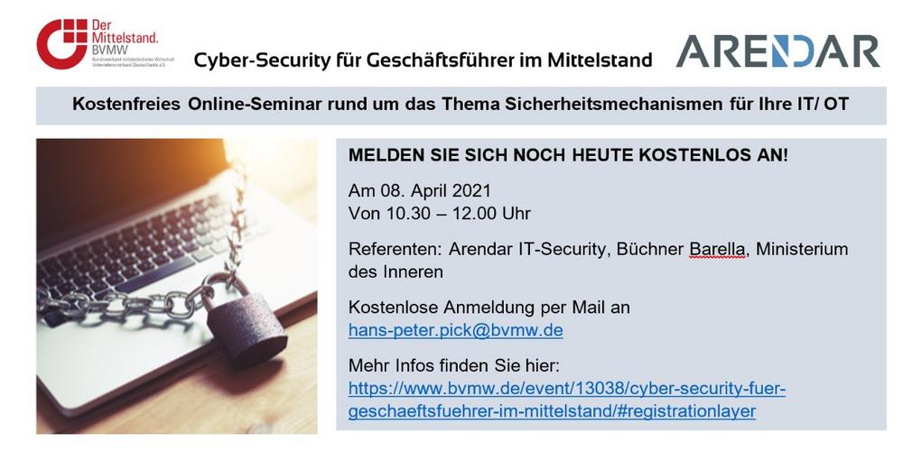 Cyber-Security für Geschäftsführer im Mittelstand (Webinar | Online)