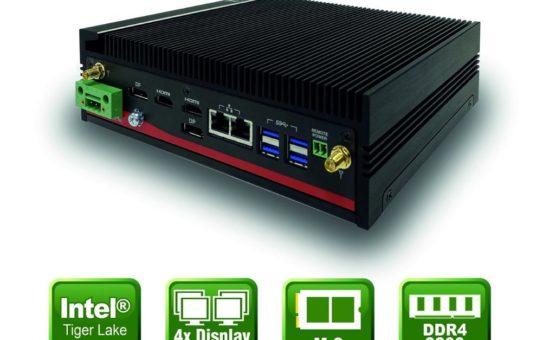 Lüfterloser Embedded PC mit Tiger Lake SoC