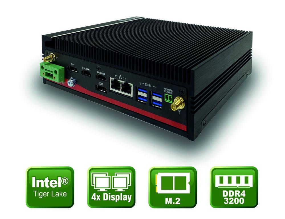 Lüfterloser Embedded PC mit Tiger Lake SoC