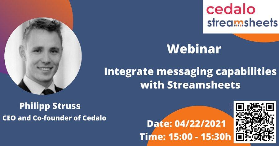 Integrate messaging capabilities with Streamsheets (Webinar | Online)