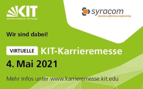 Besucht syracom auf der virtuellen KIT-Karrieremesse: einfach digital vorbeischauen. (Messe | Online)