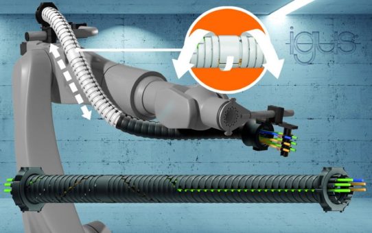 Neue Energieführung triflex TRX revolutioniert die 3D-Bewegung am Roboter