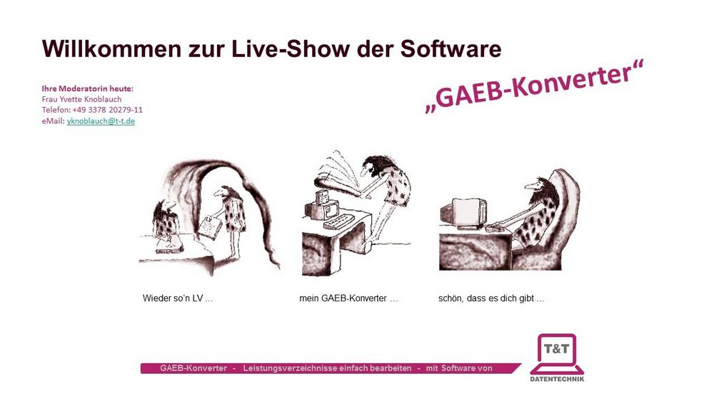 Kostenloses Webinar zur Software "GAEB-Konverter" (Webinar | Online)