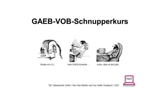 Online-GAEB-VOB-Schnupperkurs 03.09.2021 (Vortrag | Online)
