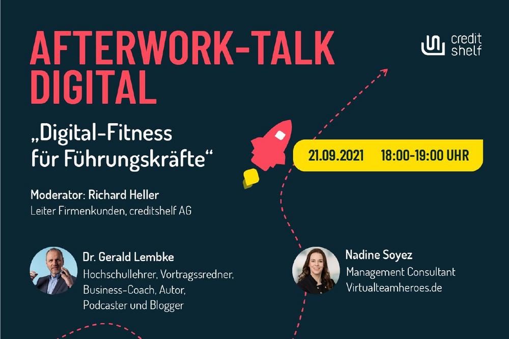 AFTERWORK-TALK DIGITAL „DIGITAL-FITNESS FüR FüHRUNGSKRäFTE“ (Webinar | Online)