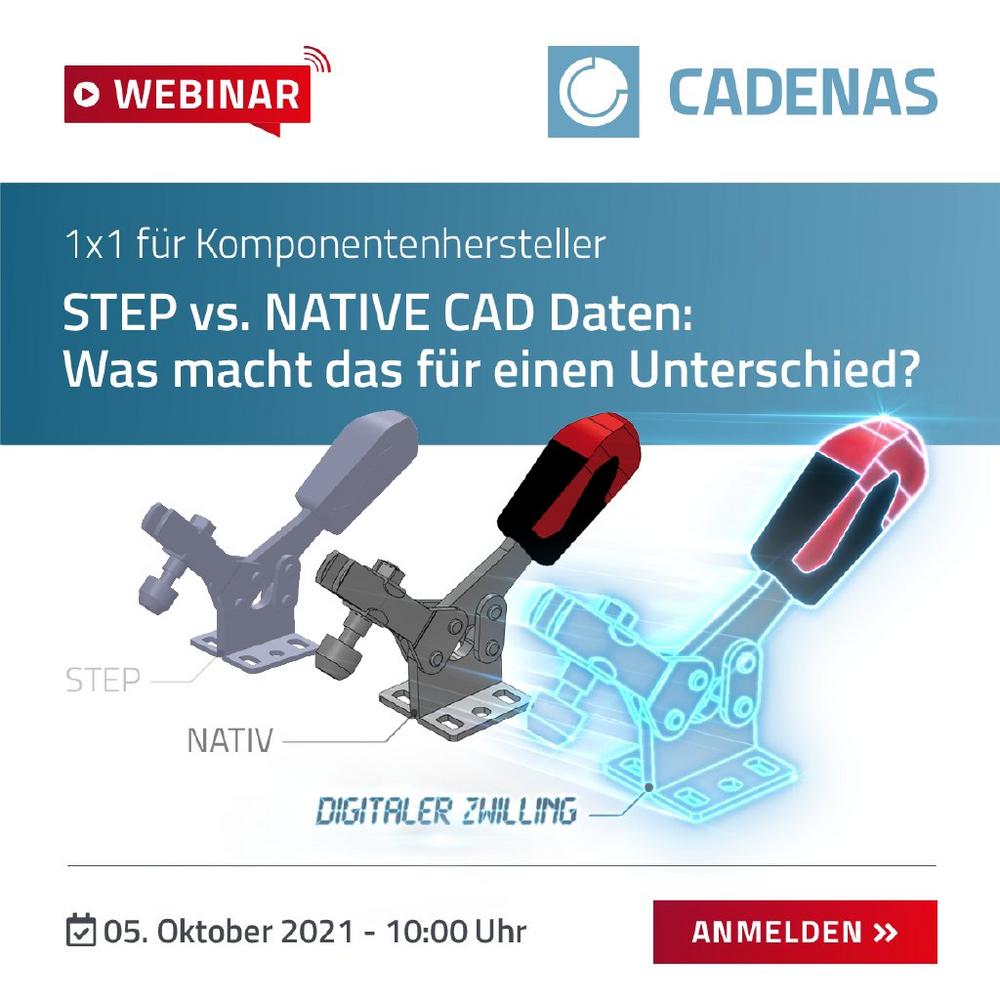 Webinar: STEP vs. NATIVE CAD Daten - Unterschiede & warum es Hersteller interessieren sollte (Webinar | Online)