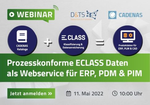 LIVE Webinar: Prozesskonforme ECLASS Daten als Webservice für ERP/PDM/PIM (Webinar | Online)