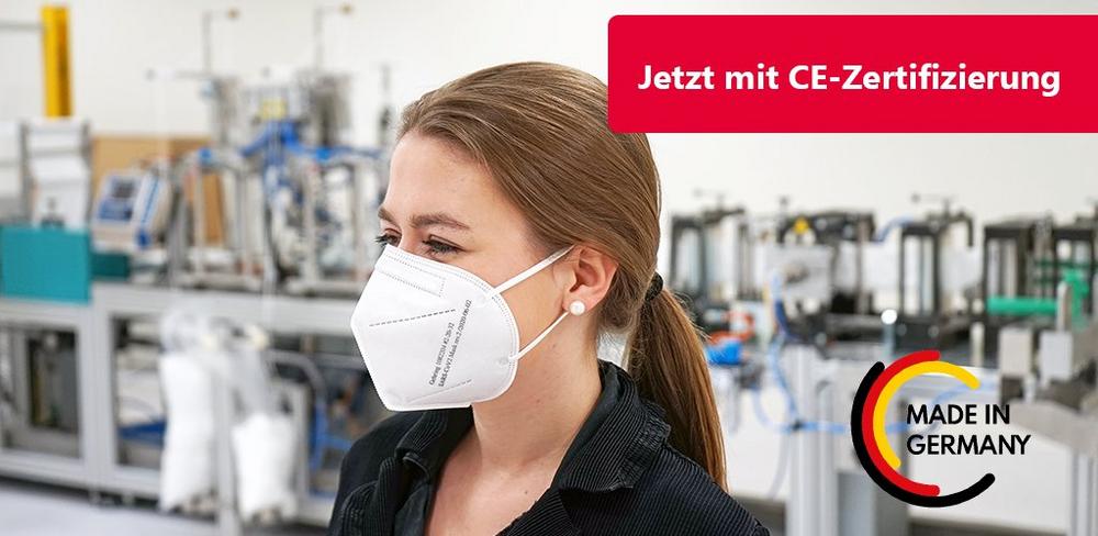 Maschinenbauunternehmen Gehring bringt hochwertige Dekra-zertifizierte partikelfilternde Halbmasken (FFP2) "Made in Germany" auf den Markt