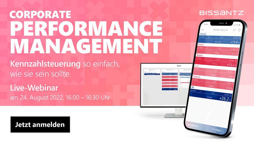 Corporate Performance Management mit Bissantz (Webinar | Online)