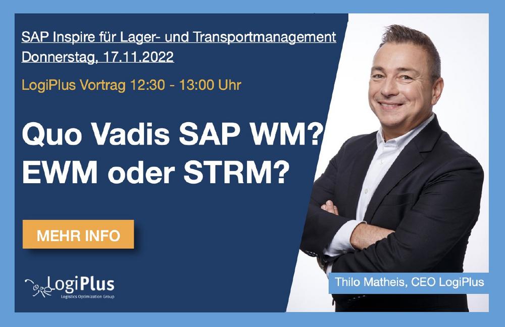 LogiPlus Vortrag | SAP Inspire für Lager- und Transportmanagement (Vortrag | Online)