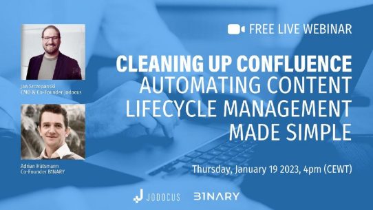 Cleaning up Confluence – automated Content Lifecycle Management made simple (Webinar | Online)