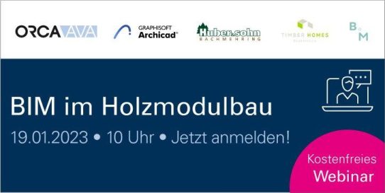 Kostenfreies Live-Webinar: BIM-Prozess im Holzmodulbau (Webinar | Online)