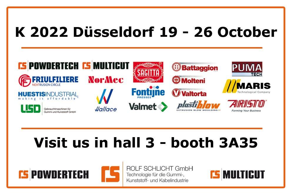 ROLF SCHLICHT auf der K 2022 in Düsseldorf 19.-26. Oktober