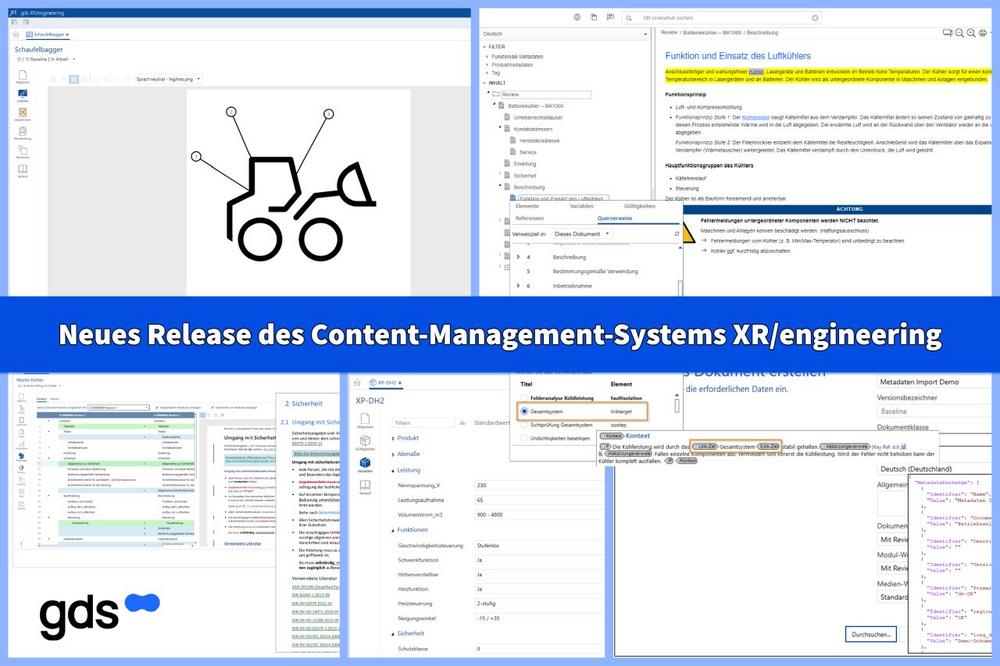 Verbesserte Funktionen für effizientes Dokumentenmanagement – gds bringt neues Release des Content-Management-Systems XR/engineering auf den Markt