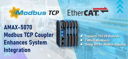 Neues Modbus/TCP Kopplermodul für das Ethernet I/O-System der AMAX 5000 Serie