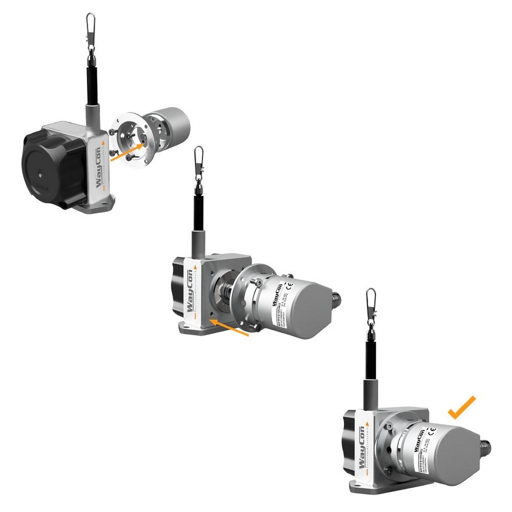 Vielseitige Seilzug-Encoder-Mechanik für Encoder-Montage