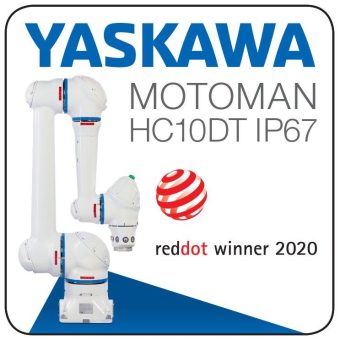 Kollaborativer Roboter Motoman HC10DT IP67 erhält Red Dot für herausragende gestalterische Qualität