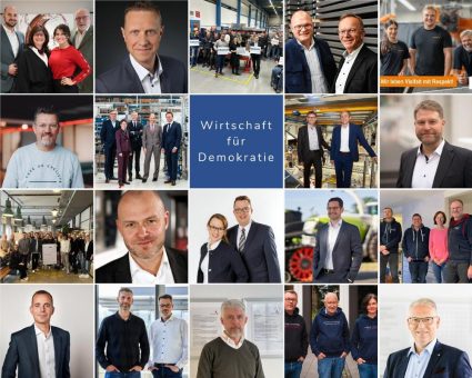 Wirtschaft für Demokratie – Unternehmen und Unternehmer aus Ostwestfalen-Lippe zeigen Flagge