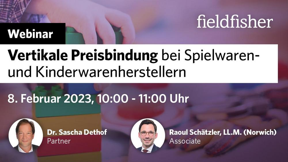 Vertikale Preisbindung bei Spielwaren- und Kinderwarenherstellern (Webinar | Online)