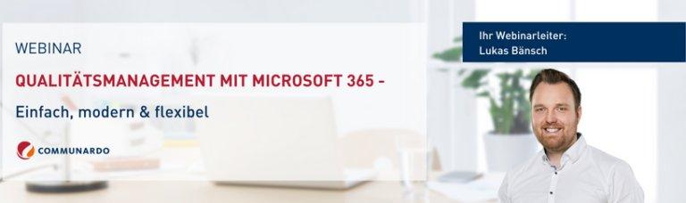 Live Webinar: Qualitätsmanagement mit Microsoft 365 - einfach, modern & flexibel (Webinar | Online)