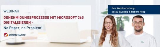 Webinar: Genehmigungsprozesse mit Microsoft 365 digitalisieren – No Paper, no Problem! (Webinar | Online)